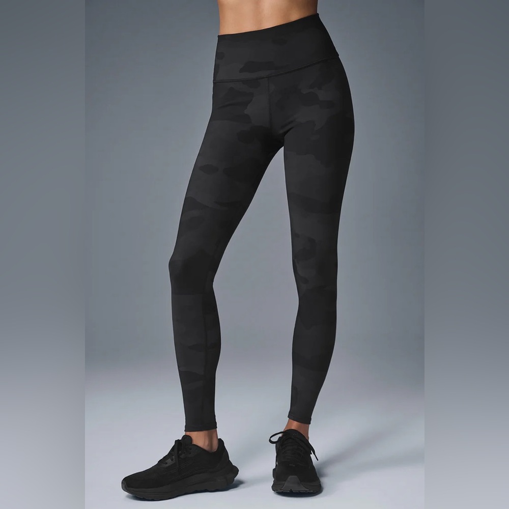 ALO Yoga Miles Mid Rise Leggings Techflex Graphite Camo Sz S